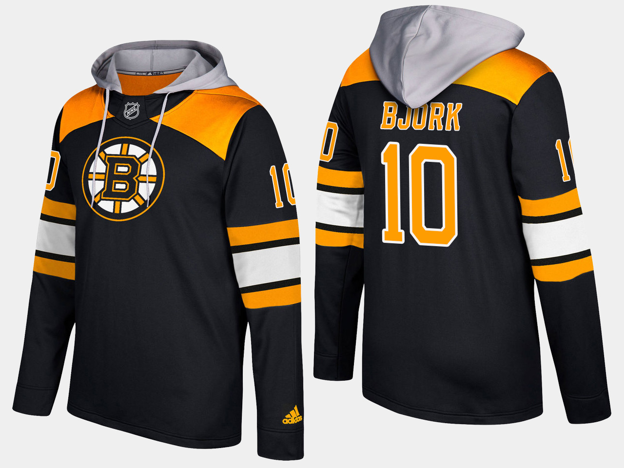 Men NHL Boston bruins #10 anders bjork black hoodie